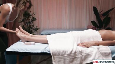 Massaging Popular Shemale Influencer Zariah Aura (Kenna James)