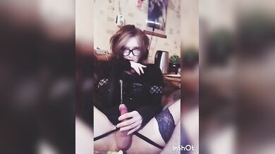 Femboy Crossdresser Pee Fetish Golden Shower & Self Facial