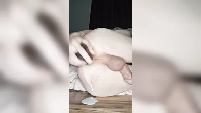 Femboy Rides Heavy BBC Dildo to Creampie & Messy Cumshot Finish